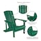 Flash Furniture Green Adirondack Chairs with Cream Cushions, 2PK 2-JJ-C14501-CSNCR-GRN-GG - alternate 9